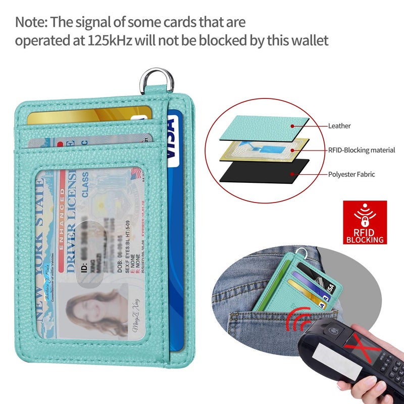 EcoVision Slim Minimalist Front Pocket Wallet, RFID Blocking Credit Card Holder Wallet with Detachable D-Shackle for Men Women - Image 3